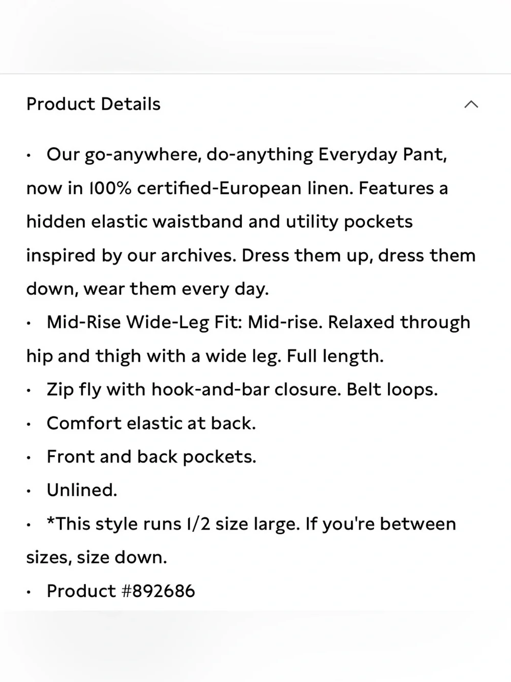 NWOT Banana Republic The Everyday Pant in Blue Geo Linen Sz S/P